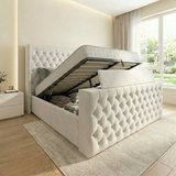 Tobbie Chesterfield Upholstered Winged TV Bed Frame