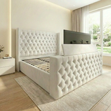 Tobbie Chesterfield Upholstered Winged TV Bed Frame