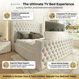Tobbie Chesterfield Upholstered Winged TV Bed Frame